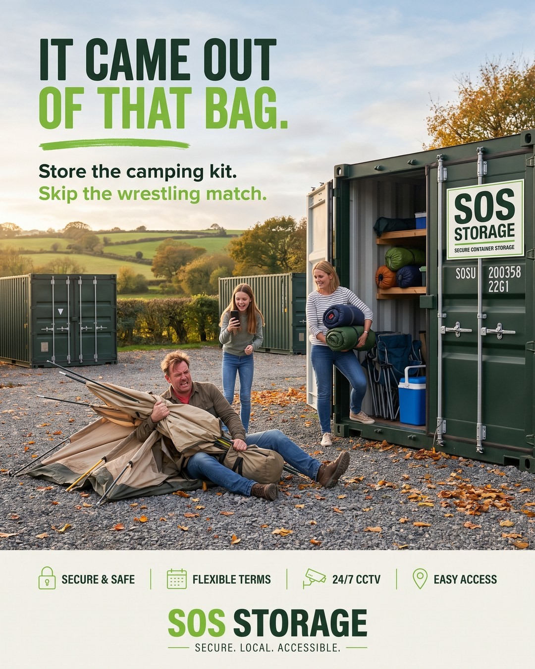 No Tent Has Ever Gone Back in Its Bag. Store It Instead.