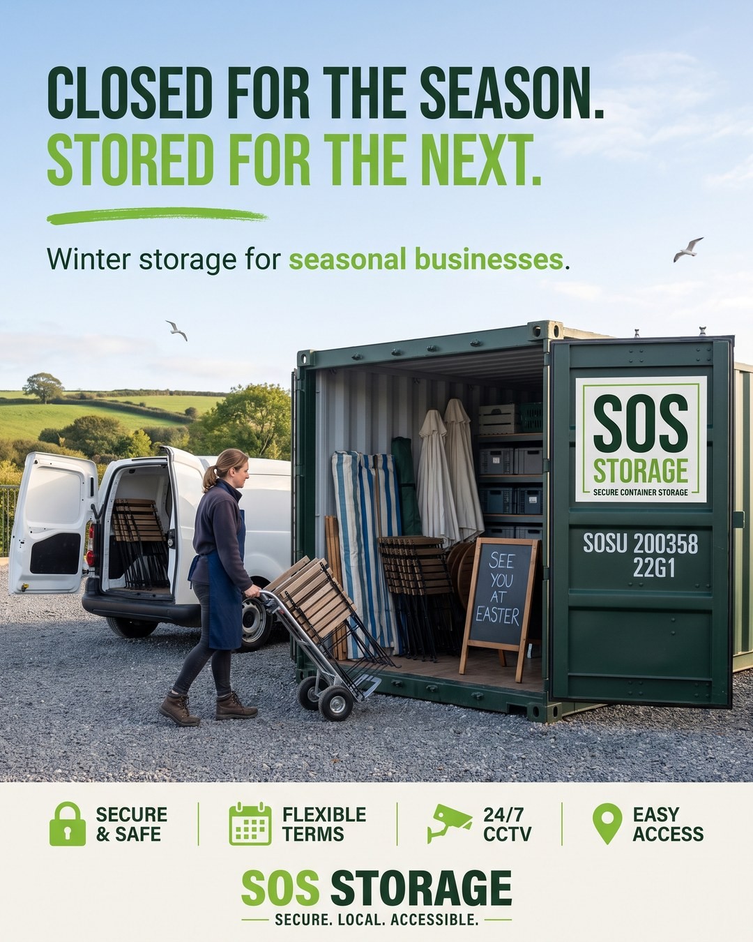 Where Does a Seaside Business Put Everything for Winter?